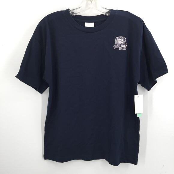 Abound Women's Club Open Book Graphic Crew Neck T Shirt Blue Size Small NWT - Picture 1 of 6